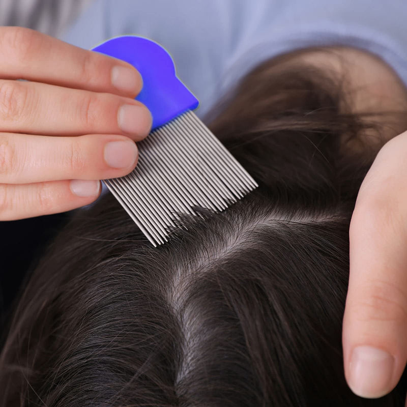 Pack Of 2 Lice Comb, Metal Teeth Lice Comb, Double-Sided Teeth For Grooming And Removing Dandruff Or Lice, Stainless Steel Teeth Comb And Double-Sided Tooth Comb, For Removing Lice - NewNest Australia