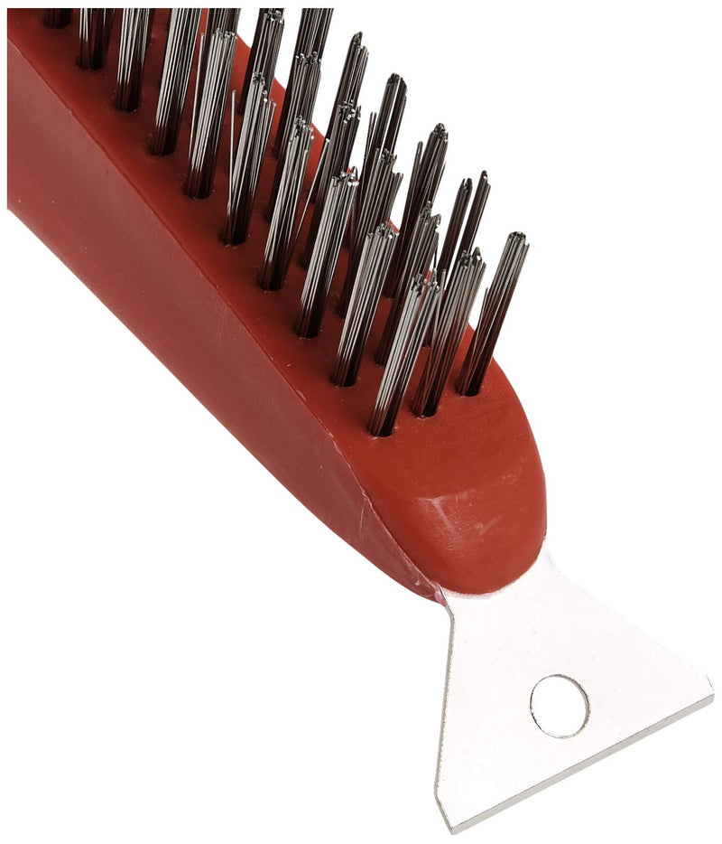 Red Devil 4164 13-Inch Soft Grip Stainless Steel Wire Brush with Scraper 13" - NewNest Australia