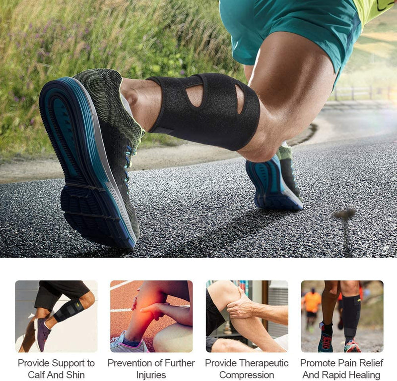 ZJchao Compression calf bandage calf compression, calf bandage muscle fiber tear adjustable calf support neoprene compression to relieve tight calves muscle pain torn calf swelling - NewNest Australia
