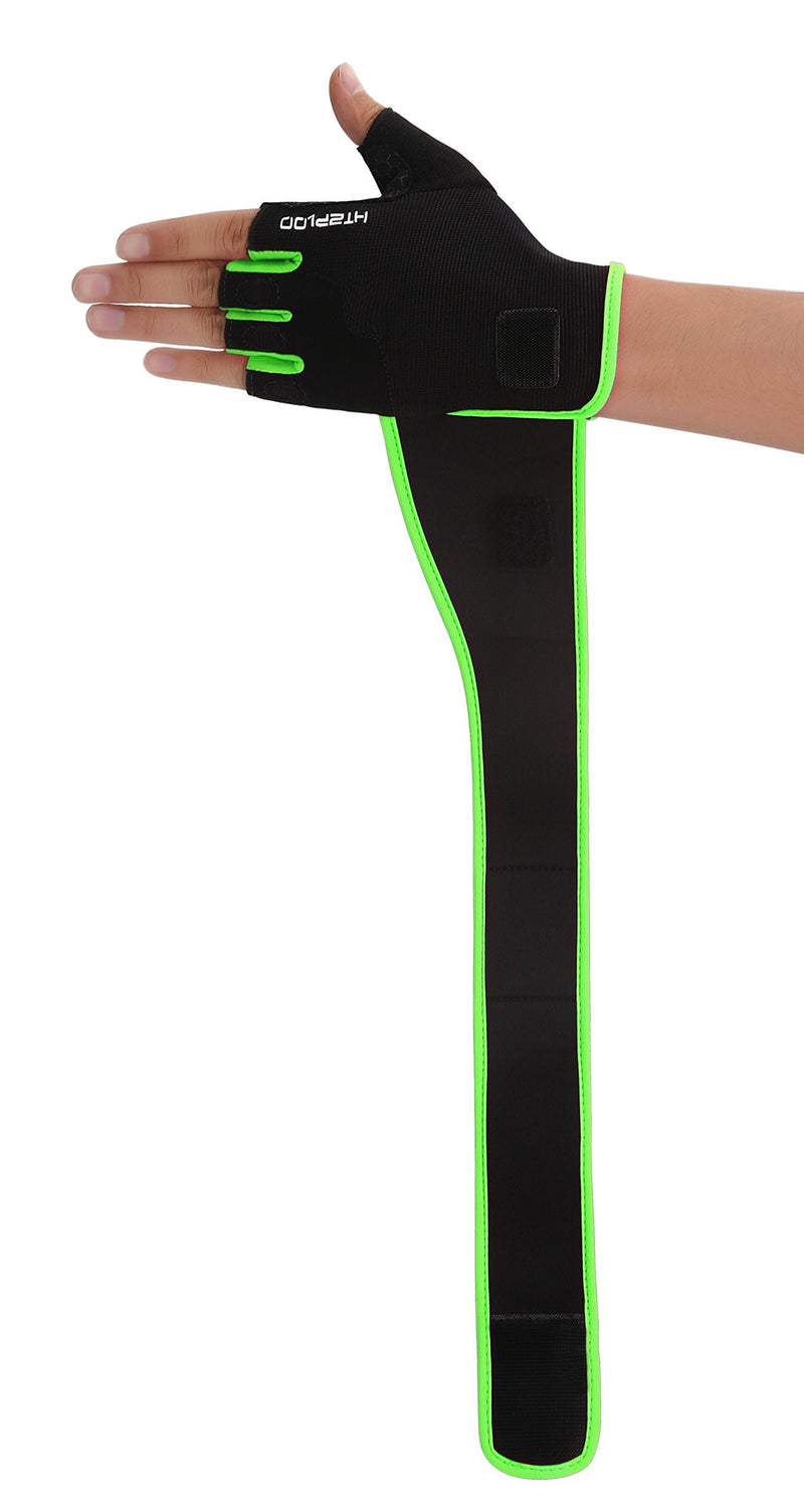 HTZPLOO Workout Gloves Gym Gloves Weight Lifting Gloves for Men Women with Full Palm Pad ,Strong Wrist Wraps Support,Enhanced Grip,for Fitness,Training,Weightlifting,Exercise Black&Green X-Large - NewNest Australia