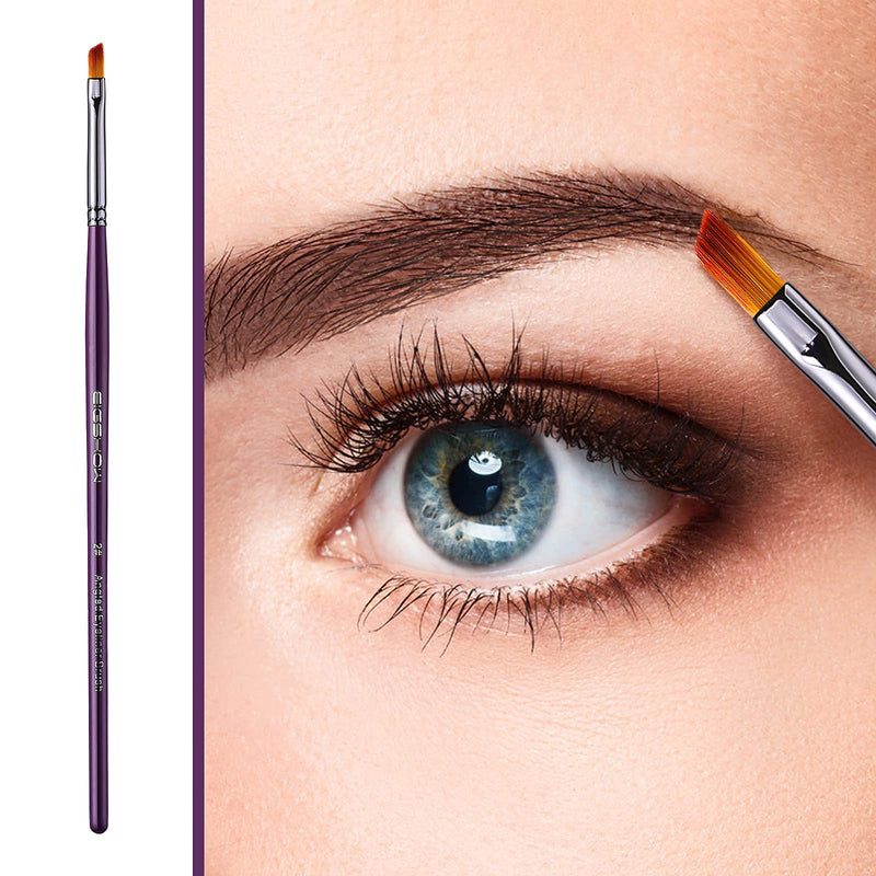 Eyeliner Makeup Brush Set - Angled Liner Brush, Tight Liner Brush, Definer Brush, Ultra-Fine Liner Brush Kit for Detailed Precision Eyeliner, Eyebrow Filling, Body or Face Painting, 4 Pieces Purple - NewNest Australia