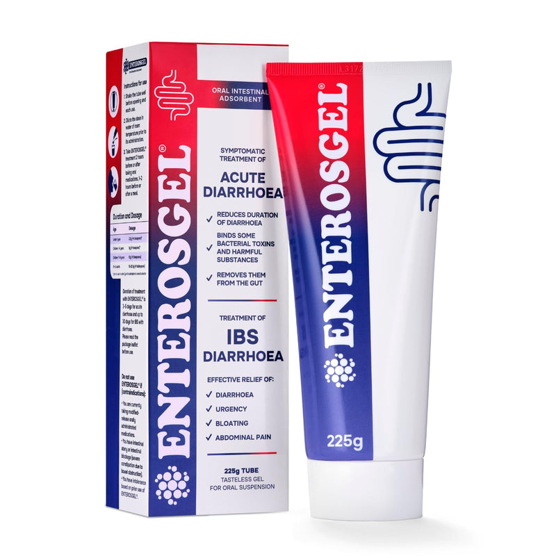 Enterosgel Starter Kit - Relief from IBS Symptoms: Diarrhoea, Abdominal Pain, Bloating, Urgency | Acute Diarrhoea Treatment (1 Tube of 225 g. + 10x15 g. sachets) - NewNest Australia