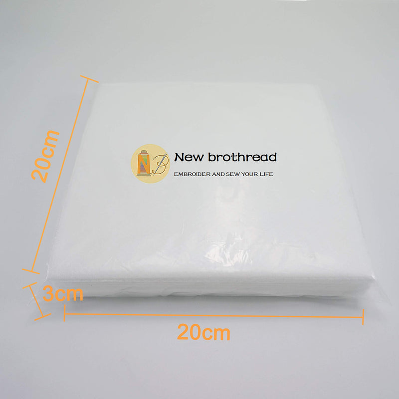 New brothread No Show Mesh Machine Embroidery Stabilizer Backing 8"x8" - 100 Precut Sheets - Light Weight 1.8 oz - Fits 4x4 and 6x6 Hoops 8" x 8" 100sheets - NewNest Australia