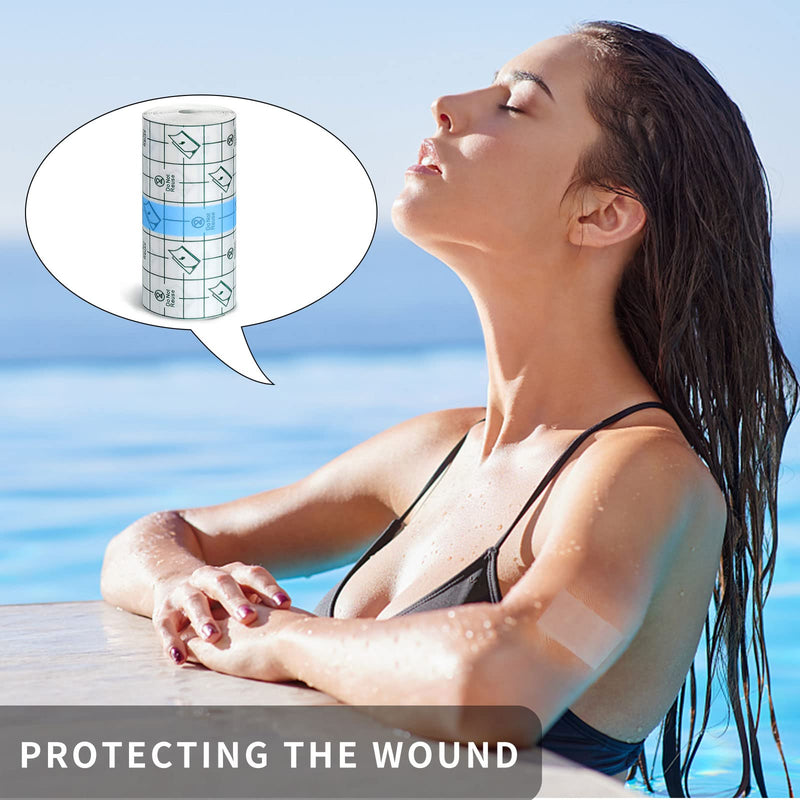 Jokily 15 Cm X 10 M Waterproof Transparent Bandage Shower Plaster Waterproof Stretch Wound Dressings Tattoo Bandage For Neck, Back, Shoulder, Arms, Wrists, Thighs, Knees - NewNest Australia