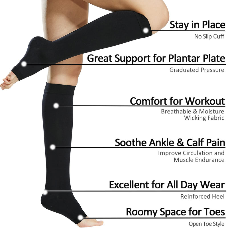 Medical Compression Stockings 2 Pairs 20-30 mmHg Compression Stocking  Pantyhose for Women and Men Progressive Compression Hose stockings for varicose  veins Closed Toes Support Stockings leggings : : Health & Personal  Care