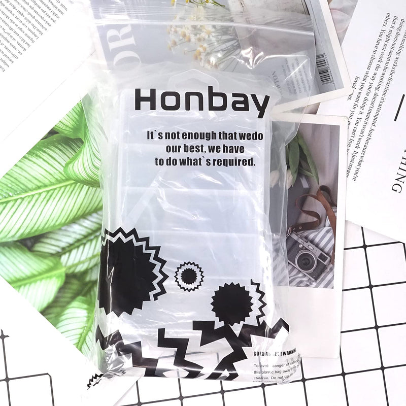 Honbay 2PCS Clear Visible Plastic Fishing Tackle Accessory Box Fishing Lure Bait Hooks Storage Box Case Container Jewelry Making Findings Organizer Box Storage Container Case (M:6.9x4.3x1.2inch) - NewNest Australia