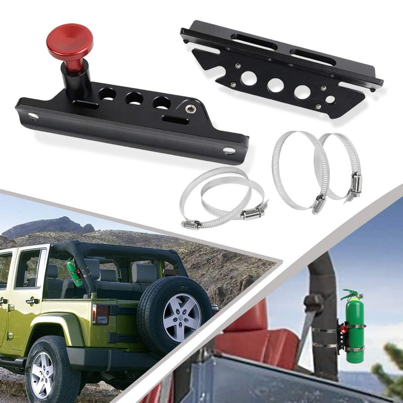 SuLokiy Universal Quick Release Roll Bar Fire Extinguisher Mount bracket 6061-T6 Billet Aluminum Fit For Jeep Wrangler UTV Polaris RZR Ranger Can-Am Maverick ATV - NewNest Australia