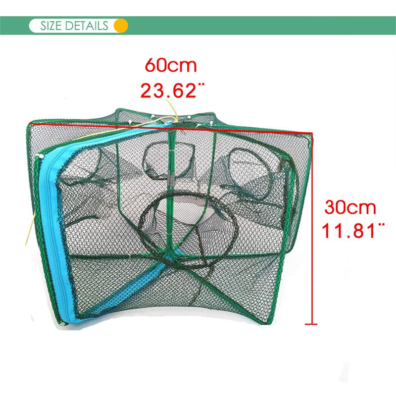 Portable Bait Traps Fishing Nets Foldable - Easy Use Hand Casting Bait Traps Cage Baits Cast Mesh Trap 60*26CM (Dia:23.62" Heights:10.24") - NewNest Australia