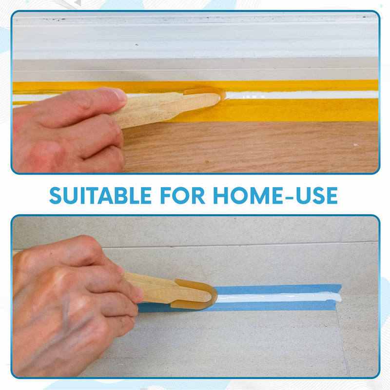JMIBASIC Grout Caulk Finishing Tool - Multi Size 4 Pieces Set - Smooth Grout Sealant Silicone Caulking Tool - Rubber Spatula Spreader - Grout Sealer Applicator - Ergonomic Handle Grip_ABS (1.1 Inch) 1.1 Inch - NewNest Australia