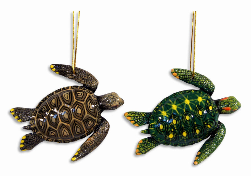 NewNest Australia - lxx 4" Hand Painted Ocean Creature Ornament Crab, Sea Turtle, Seahorse, Tropical Fish (Set of 8) 41L8 