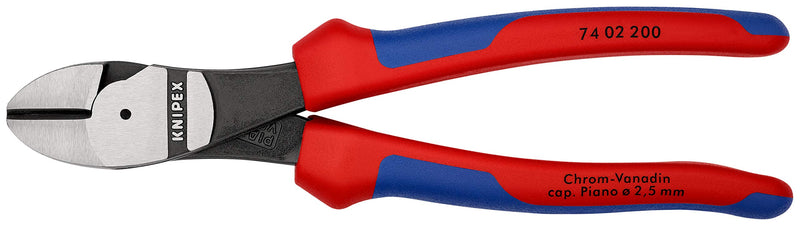 KNIPEX - KPX7402200 Tools - High Leverage Diagonal Cutters, Multi-Component (7402200) 8-Inch Comfort Grip - NewNest Australia