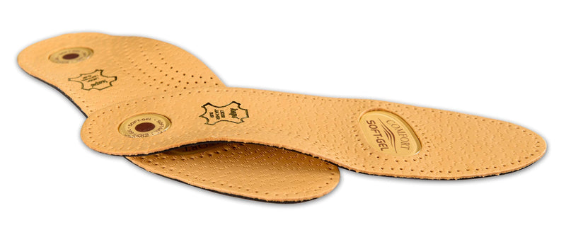 Orthopedic shoe insoles made of leather, high-quality insoles with gel padding for men and women, Kaps Relax Gel, all sizes 38 EUR - NewNest Australia