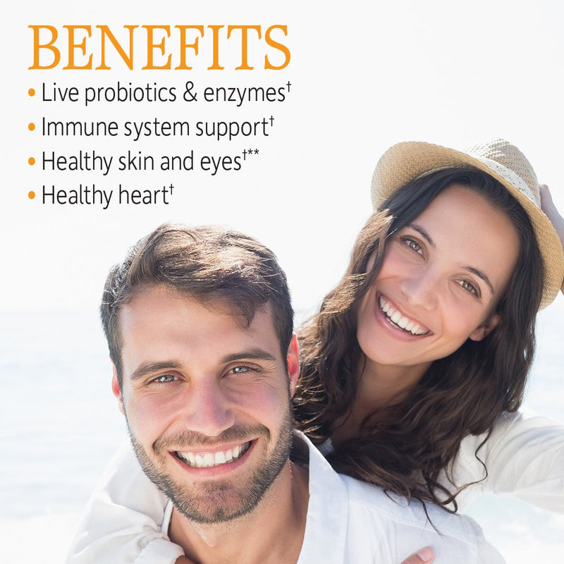 Garden of Life Whole Food Vitamin C Code Raw Capsules, 500mg, Fruit & Veggie Blend, Probiotics Supplements for Adults, Vegan, Gluten Free, Orange, 60 Count 60 Count (Pack of 1) - NewNest Australia