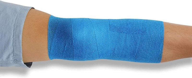 Pintomed Self-Adhesive Bandage Stretched - 10 X Blue Bandages Rolls - 10 Cm X 4.5 M Cohesive Bandage Bandage Fixation Bandage Self-Adhesive Health Plaster Sports Tape Piece For Wrist Leg Arm Vet Wrap - NewNest Australia