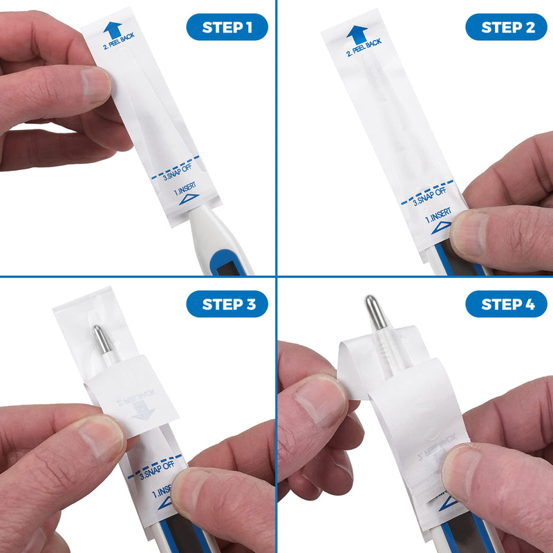 Thermometer Probe Covers - Pack of 300 - Universal and Disposable Probe Cover Box for Digital Thermometer for Accurate Sanitary Oral, Rectal and Underarm Digital and Glass Thermometers Reading - NewNest Australia