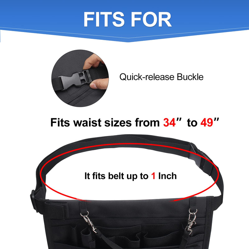 Wessleco Nurse Fanny Pack with Stethoscope Holder, Nurse Belt Organizer Pouch, Nurse Utility Tool Belt with Tape Holder, Nurse Waist Belt Bag for Women Men Black - NewNest Australia