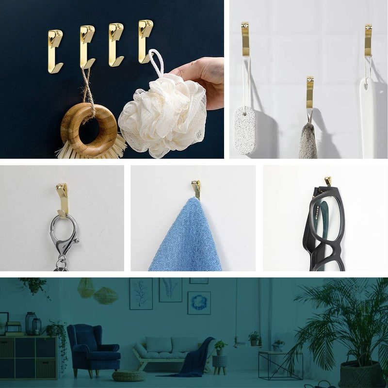 Picture Hanging Hooks, 50 Pcs Heavy Duty 10-50 lbs Picture Hangers Hardware kit with Nails for Picture Frame, Canvas, Mirror Hanging Decoration 10-50LB GLD - NewNest Australia