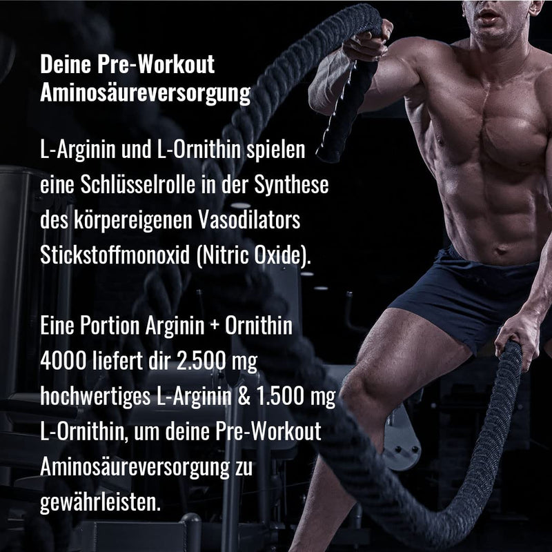 Weider Arginine + Ornithine 4000, High-Dose L-Arginine Capsules, Amino Acid Complex With L-Ornithine, Pre-Workout Capsules, Training Booster, Nutrients For Blood Circulation, 180 Capsules - NewNest Australia