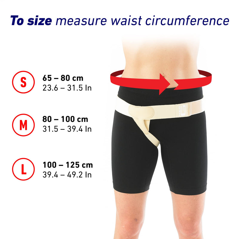 Neo G Lower Hernia Support for Men and Women - Inguinal Hernia Support - Hernia Belt Reduces Symptoms of Overstrain & Exertion - Truss for Hernia Breathable & Adjustable - S - Right SMALL-RIGHT: 25.6 - 31.5 In / 65 - 80 cm - NewNest Australia