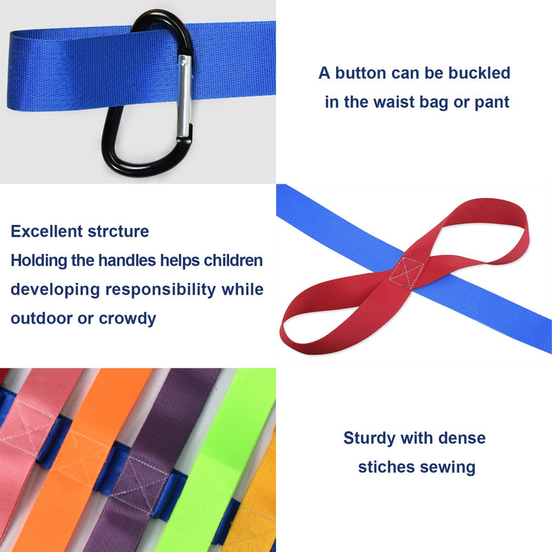 Children Safety Walking Rope with 12 Colorful Handles for Daycare Rope for Preschool Daycare Kindergarten School Kids (12 Children and 2 Adults) Blue - NewNest Australia
