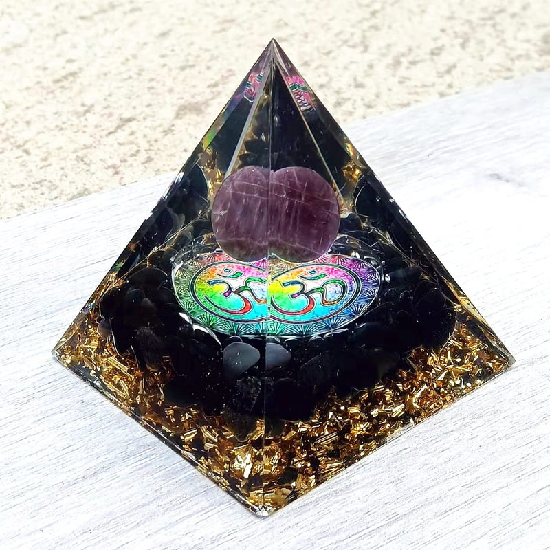 ycyingcheng Pyramid Ogan Crystal Energy Tower Nature Reiki Chakra Crushed Stone, Crystal Energy Tower Nature Reiki Chakra Crushed Stone Jewelry Flower of Life Blessing Home Office Ornaments Decor E - NewNest Australia