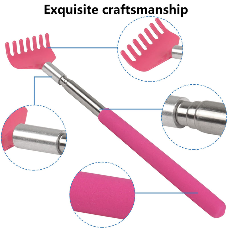 Cerrxian Portable Extendable Back Scratcher, Telescopic Back Scratcher For Women, Metal Stainless Steel Back Scratcher, Massager With Rubber Handle For (3 Knots 2) - NewNest Australia