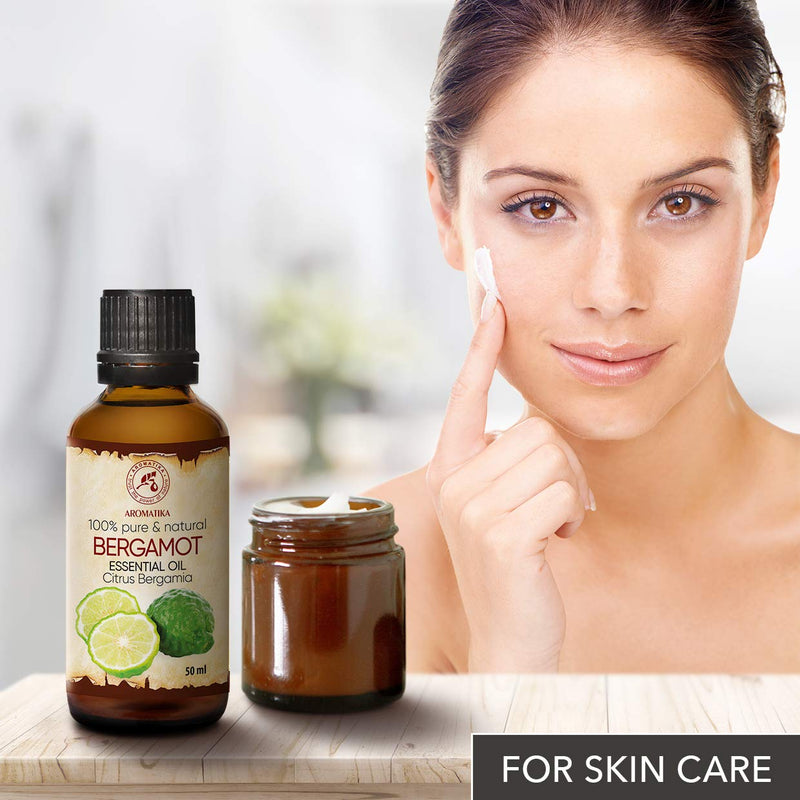 Bergamot Essential Oil 50 Ml - Citrus Bergamia - 100% Pure Bergamot Oil For Beauty - Aromatherapy - Hair & Skin - Oil Burner - Diffuser - Sauna - Steam Bath - Aroma Oil - Fragrance Oil - NewNest Australia