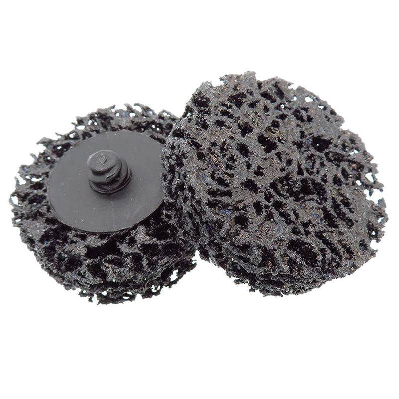 COSPOF 2 Inch Stripping Sanding Disc 10 Pack, 1/4" Shank Pad Holder 1 Pc, Black Sanding Disc for Remove Paint Rust and Oxidation. 2" - NewNest Australia