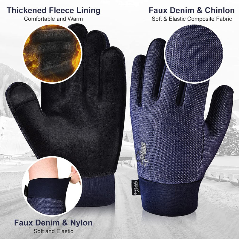 Winter Kids Snow Waterproof Gloves - Boys Girls Warm Touch Screen Windproof Anti-Slip Snow Gloves for Outdoor Sports Snowboarding Riding Biking Cycling Running Ski Black Thermal Mittens for Age 6-8 - NewNest Australia