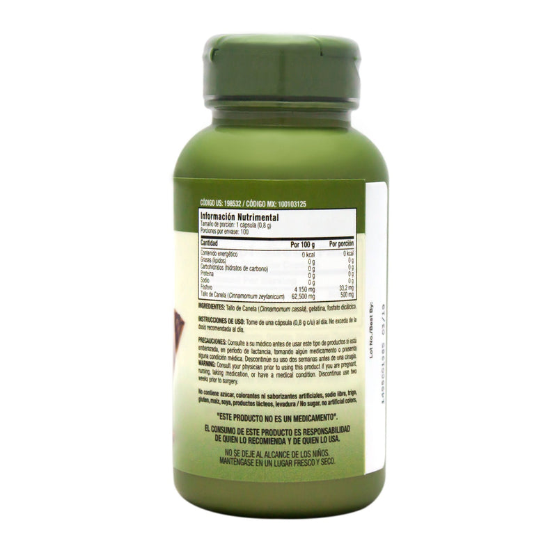GNC Herbal Plus Cinnamon Bark 500mg, 100 Capsules, Traditional Ayurvedic Herb 100 Servings (Pack of 1) - NewNest Australia