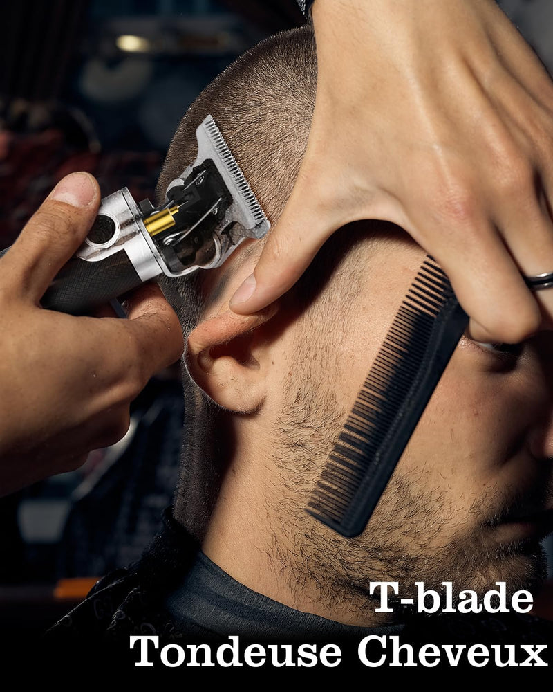 Professional Hair Trimmer, Beard Trimmer For Men, Hair Trimmer, Beard Trimmer, Men'S Razor, Men'S Electric, Rechargeable Lcd Display, T-Blade Trimmer, Cordless Long Hair Trimmer For Hairdressers - NewNest Australia