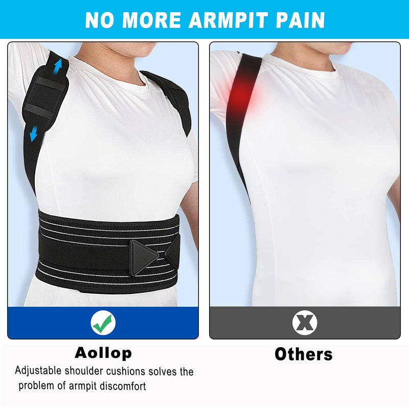 Aollop Posture Corrector Women and Men Spine Back Support Adjustable Back Brace for Improving Posture Providing Pain Relief from Neck Back Shoulder (Waist 27'- 51') Gifts for Women Men - NewNest Australia