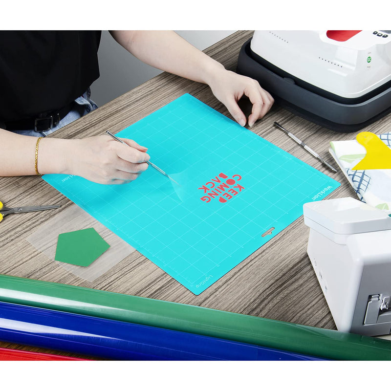 WORKLION LightGrip Cutting-Mat for Silhouette Cameo: (12x12 inch, 3 Mats) Light Adhesive Sticky Craft Vinyl Blue Cut Mats Replacement Accessories for Silhouette Cameo 4/3/2/1 Blue for Cameo 12''x12'' (3 Mats) - NewNest Australia