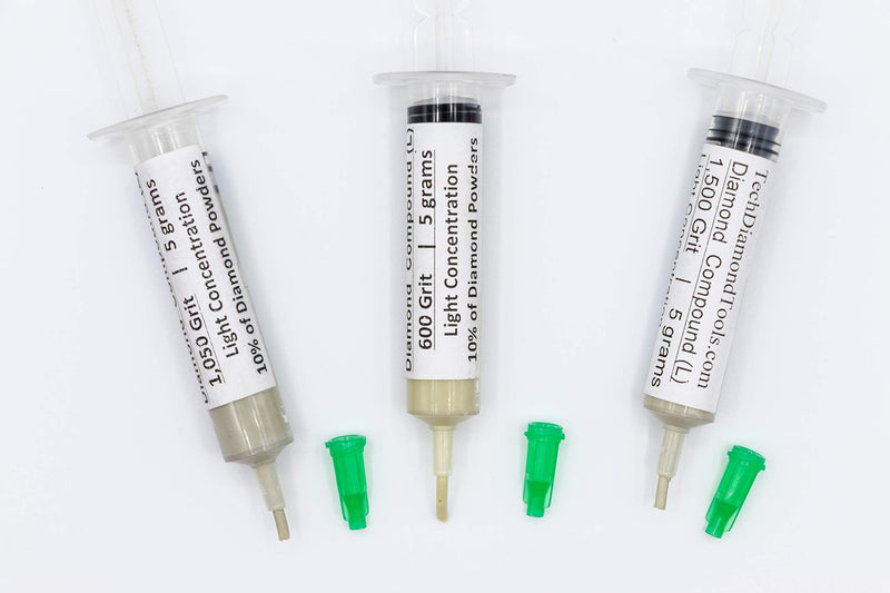 TechDiamondTools Kit of 3 Diamond Lapping Paste Polishing Compound 600 1050 1500 Grit Lapidary Paste for Rock Glass Metal Jewelry Resin Marble with 10% of Diamond Powder USA Made 1500 1050 600 grit - NewNest Australia