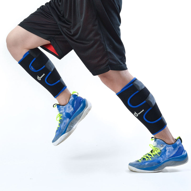 Odoland calf bandage muscle fiber tear, adjustable calf support, sports calf compression stockings without foot, calf compression, shins - 1 pair/blue - NewNest Australia