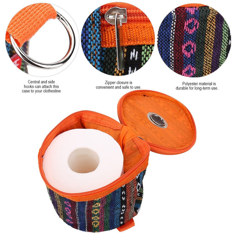 Outdoor Toilet Paper Storage Holder Tissue Roll Hanging Cover with Hook for Camping Tent - NewNest Australia