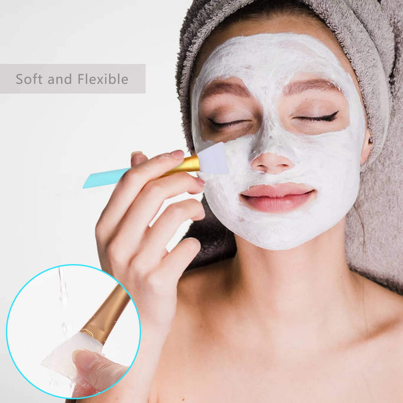 OBSCYON 4 Pcs Manual Silicone Face Scrubber Facial Cleansing Brush,1 Pcs Silicone Exfoliating Lip Brush Nose Cleaning Brush and 1 Pcs Face Mask Brush for Facial Skin Care - NewNest Australia