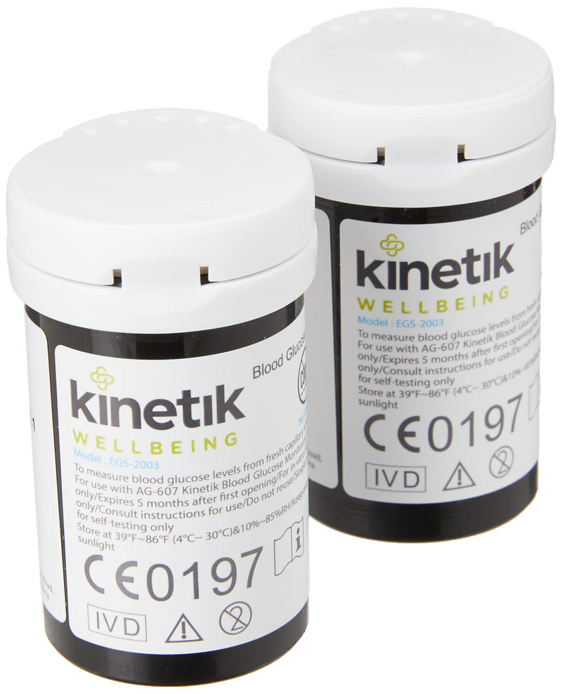 Kinetik Wellbeing Blood Glucose Test Strips (Pack of 100) – Used by the NHS – In Association with St John Ambulance – Test Strips Available on Prescription 100 Count (Pack of 1) Single - NewNest Australia