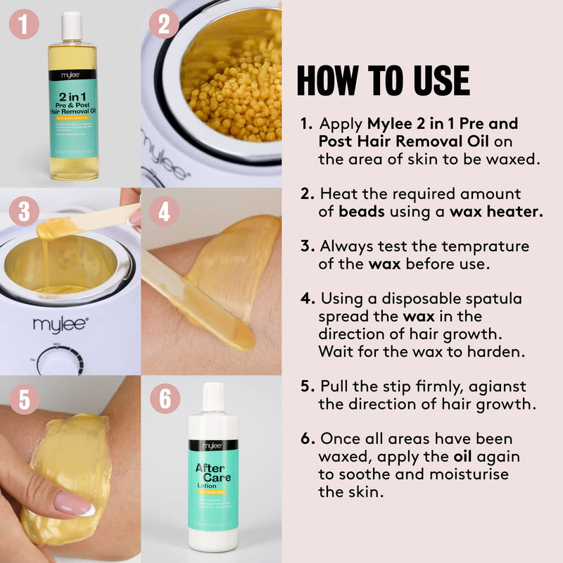 Mylee Advanced Stripless Wax 500g – Professional Hard Wax Beads, Painless Hair Removal, No Strips Needed, Peelable Hot Wax for Hair Removal, Full Body, Face, Bikini, Brazilian, Hollywood - NewNest Australia