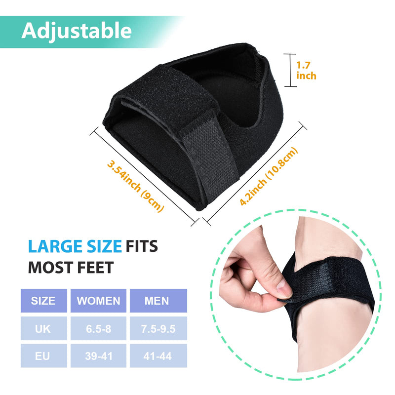 Heel Protectors, 4 PCS Heel Sleeves, Heel Cushion with Soft Silicone Gel Pad, New Material, Adjustable Heel Pads, Heel Cups for Plantar Fasciitis, Heel Pain Relief, Heel Support, for Men and Women. Heel Protectors - NewNest Australia