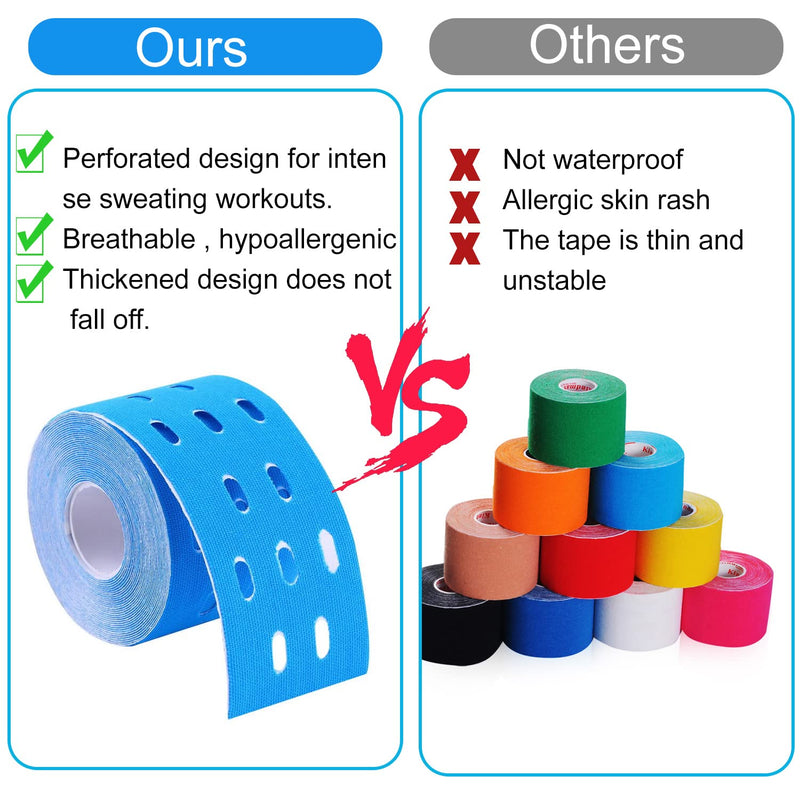 Kinesiology Tape Rolls, Kinesiology Tape Rolls, Professional Physio Tape And Sports Tape, Perforated Design, Kinesiology Tape For Knees, Shoulders, Elbows And Muscle Building Kinesiology Tape - NewNest Australia