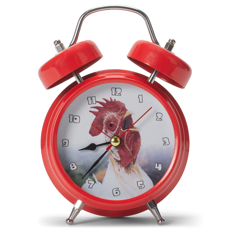 NewNest Australia - Mark Feldstein & Associates Wacky Wakers Red Rooster Bedside Tabletop Alarm Sound Clock 