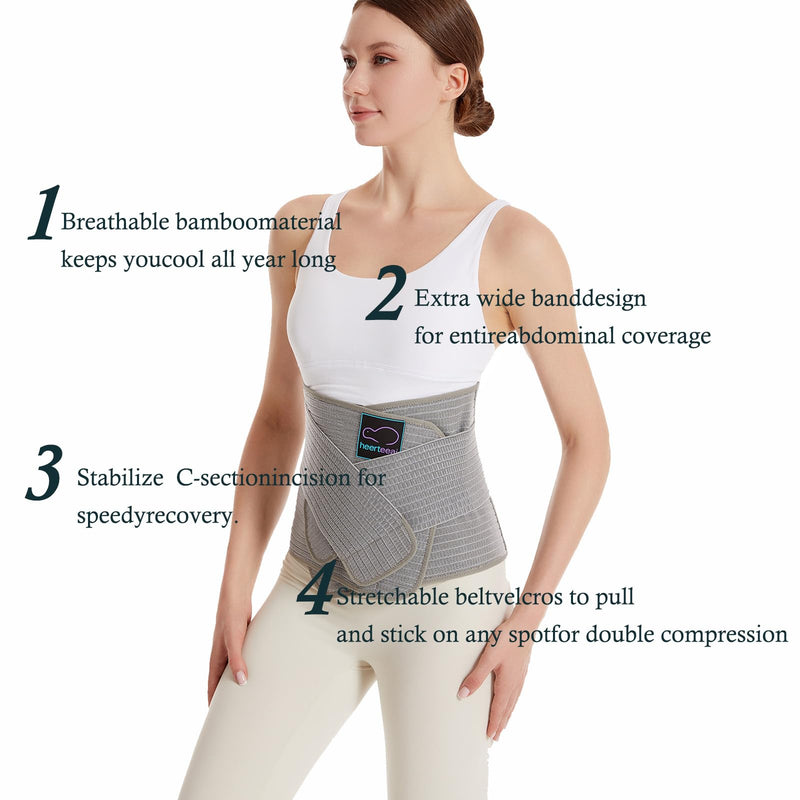 HEERTEEAJ Postpartum abdominal belt, postpartum care belt, post-operative abdominal belt, adjustable abdominal belt, lumbar/pelvic belt for abdominal support and back pain L 1 - NewNest Australia