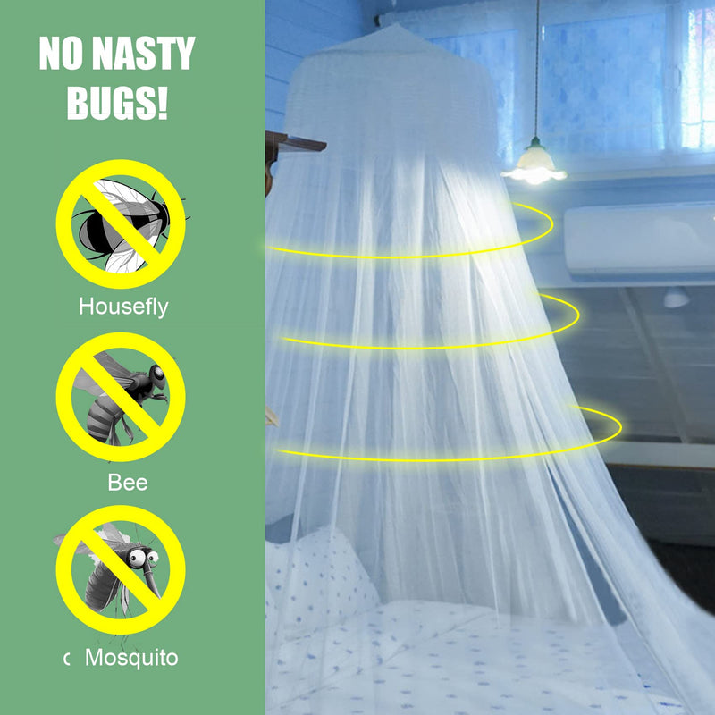 Aoresac Bed Canopy, Mosquito Net for Single to King Size Bed Canopy, Encrypted Fabric, 500 Inch Diameter, Easy to Install, Suitable for Girls Bedroom Decor, Reading Nook Canopies in Home A-02 - NewNest Australia