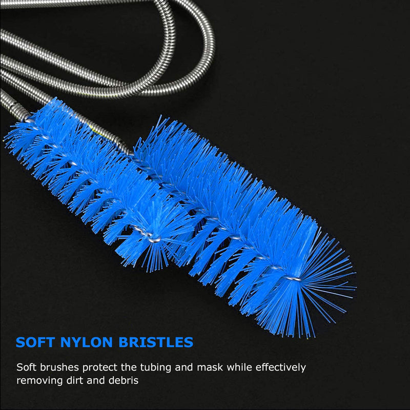 Brush Diameter 15mm 19mm -CPAP Tube Cleaning Brush-Suitable for Most CPAP Hose Type (Blue) Blue - NewNest Australia