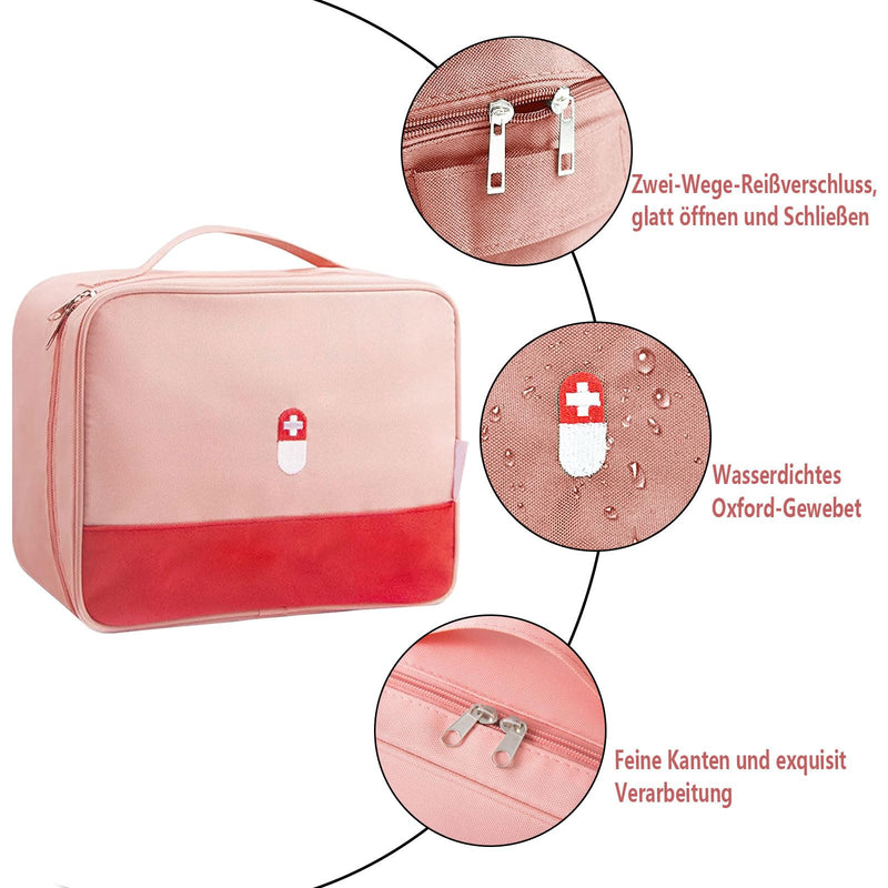Seasboes Medicine Bag, Large Capacity Emergency Bag, Portable Travel First Aid Kit Medicine Bag Medicine Box, Waterproof Medicine Storage Bag For Home Travel Office - NewNest Australia
