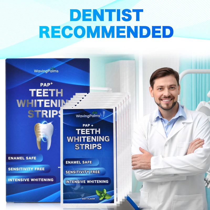 Waving Palms Teeth whitening Strips，28 Non-Sensitive Whitening Strips，Peroxide Free Teeth Whitening Strips，14 Treatments for Teeth whitening, Professional and Safe Teeth whitening Strips - NewNest Australia