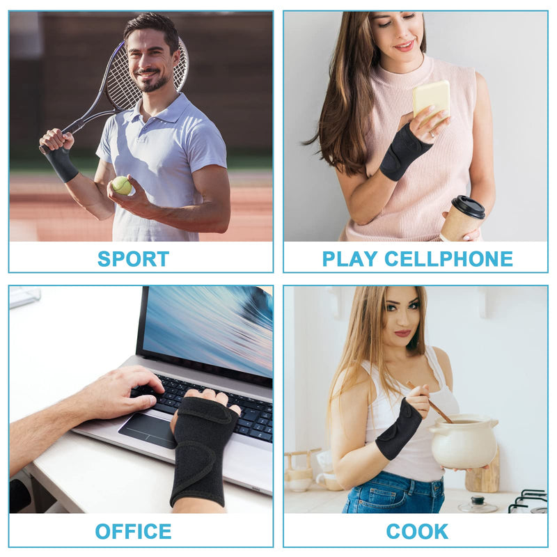 ACWOO Wrist Support Splint Brace, Adjustable Wrist Strap Carpal Tunnel Compression Splint Relieves Wrist Pain, Sprains, Tendonitis and Joint Pain, Breathable Wrist Brace Provides Wrist Support (Right) Right - NewNest Australia