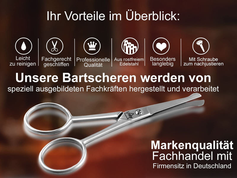 Beard Scissors Nose Hair Scissors Stainless Steel Beard Care Scissors Ear Hair Scissors Mustache Scissors With Rounded Ends For Shortening Ear Hair, Nose Hair And Beard Hair 10.5 Cm - NewNest Australia