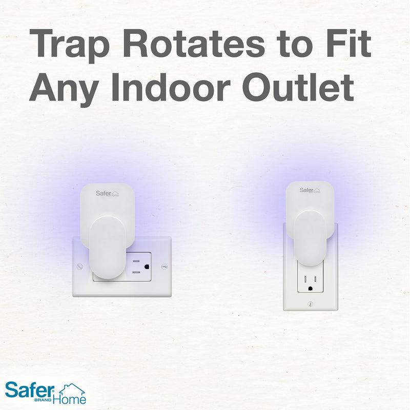 Safer Brand Safer Home SH502 Chemical Free Indoor Plug Trap, Fruit Flies, Moths, Gnats, and Other Flying Insects  400 Sq Ft of Protection, White - NewNest Australia